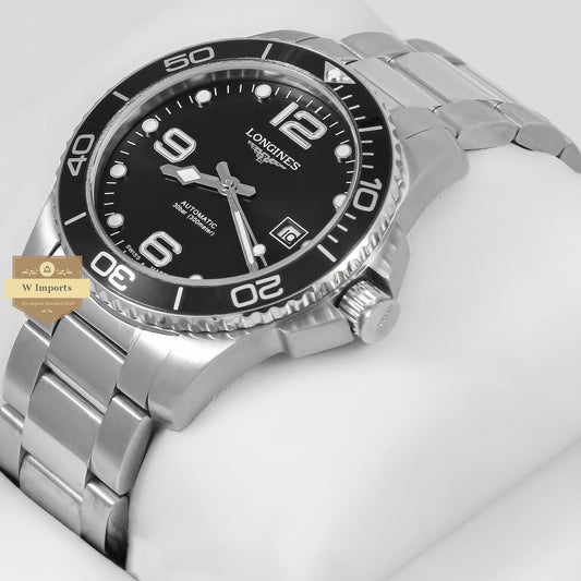 LATEST COLLECTION SILVER WITH BLACK DIAL & BEZEL AUTOMATIC WATCH
