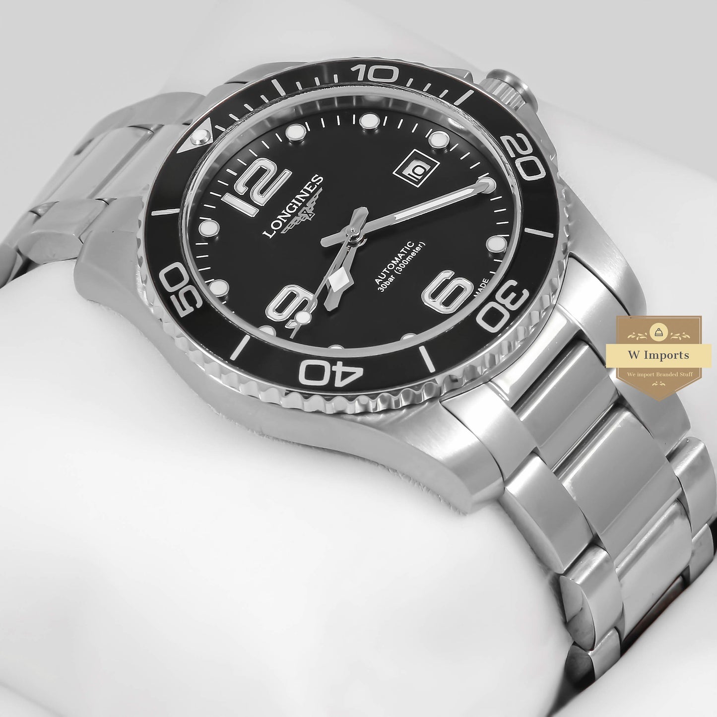 LATEST COLLECTION SILVER WITH BLACK DIAL & BEZEL AUTOMATIC WATCH