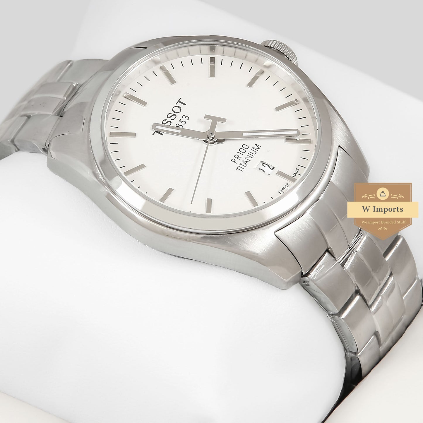Latest Collection PR100 Titanium Silver With White Dial