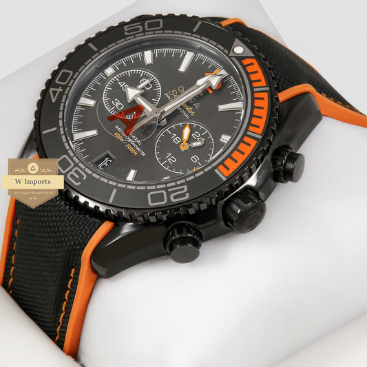 Latest Collection Chronograph Black Case With Dial & Parachute Strap