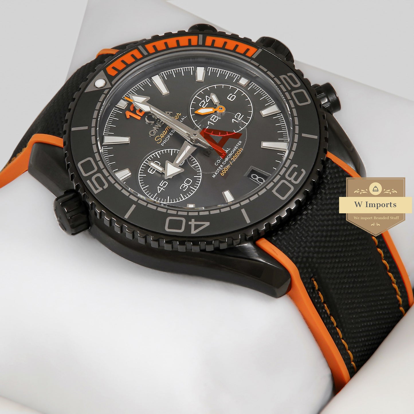 Latest Collection Chronograph Black Case With Dial & Parachute Strap