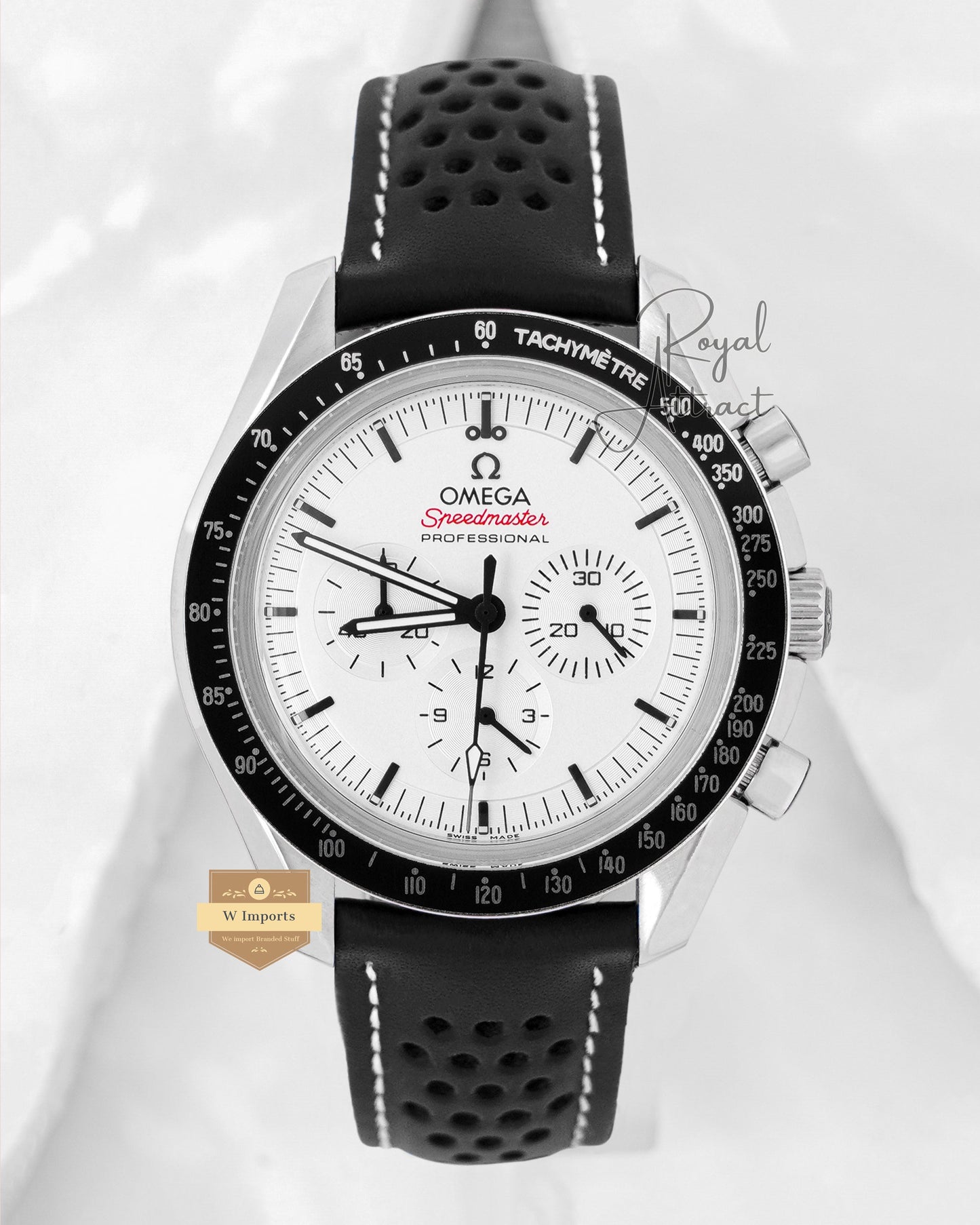 Latest Collection Silver Case With White Dial & Rubber Strap For Men