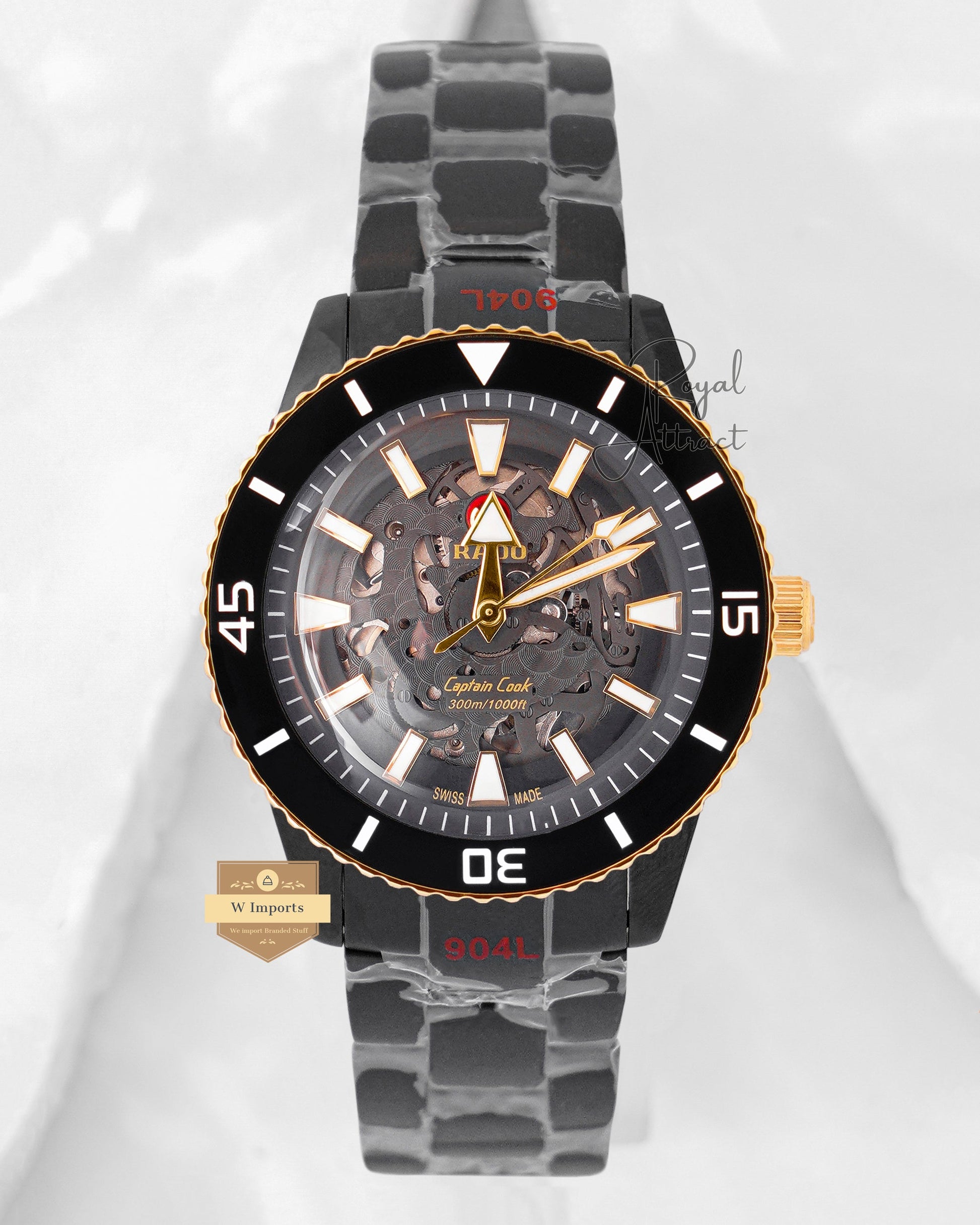Luxury Skeleton Watch For Men Stainless Steel