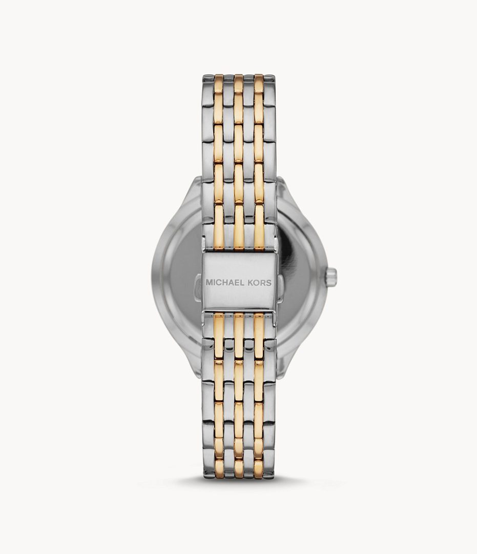Michael Kors Women’s Quartz Stainless Steel Silver White 36mm Watch MK7084