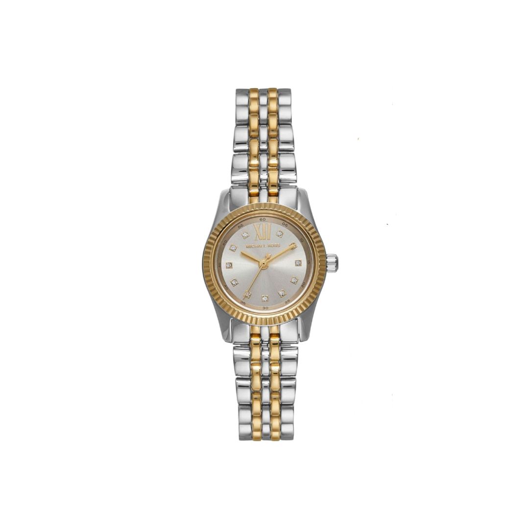 Michael Kors Women’s Quartz Two-Tone Stainless Steel Silver Dial 26mm Watch MK4815