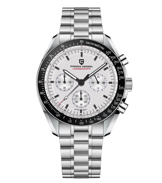 Pagani Design Men's Chain Watches Quartz Chronograph | Pd-1701 white dial