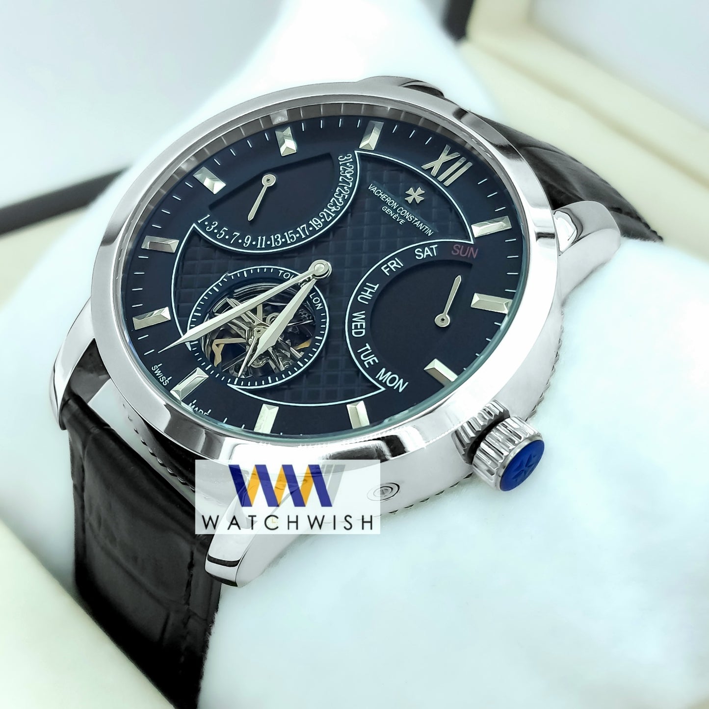 New Collection Silver With Black Dial Automatic Watch For Men