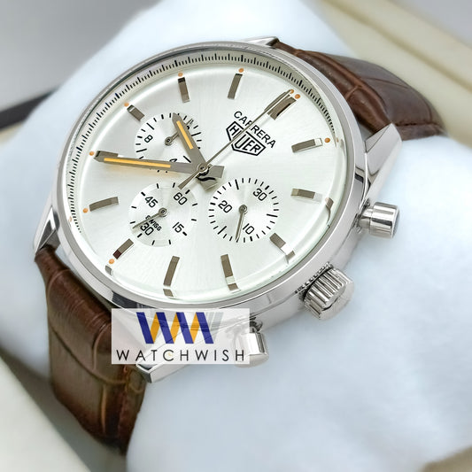 New Collection Silver With Silver Dial Chronograph Watch