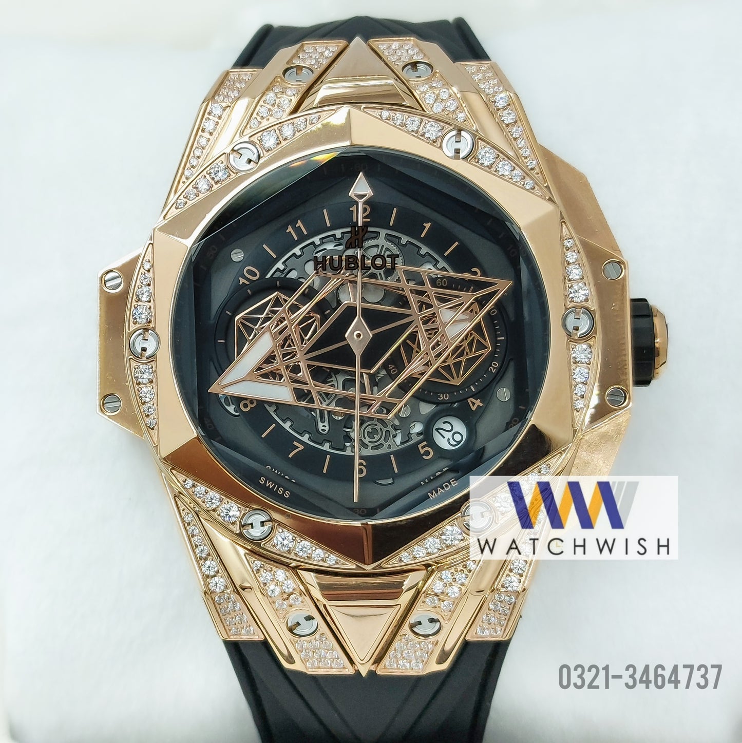 Exclusive Collection Rose Gold With Black Dial Branded Watch For Men