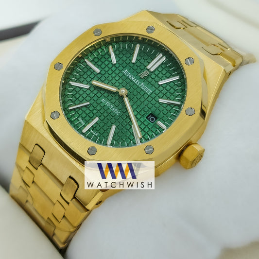 Exclusive Collection Yellow Gold With Green Dial Automatic Watch