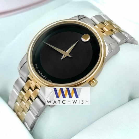 New Collection Two Tone With Black Dial Watch For Men