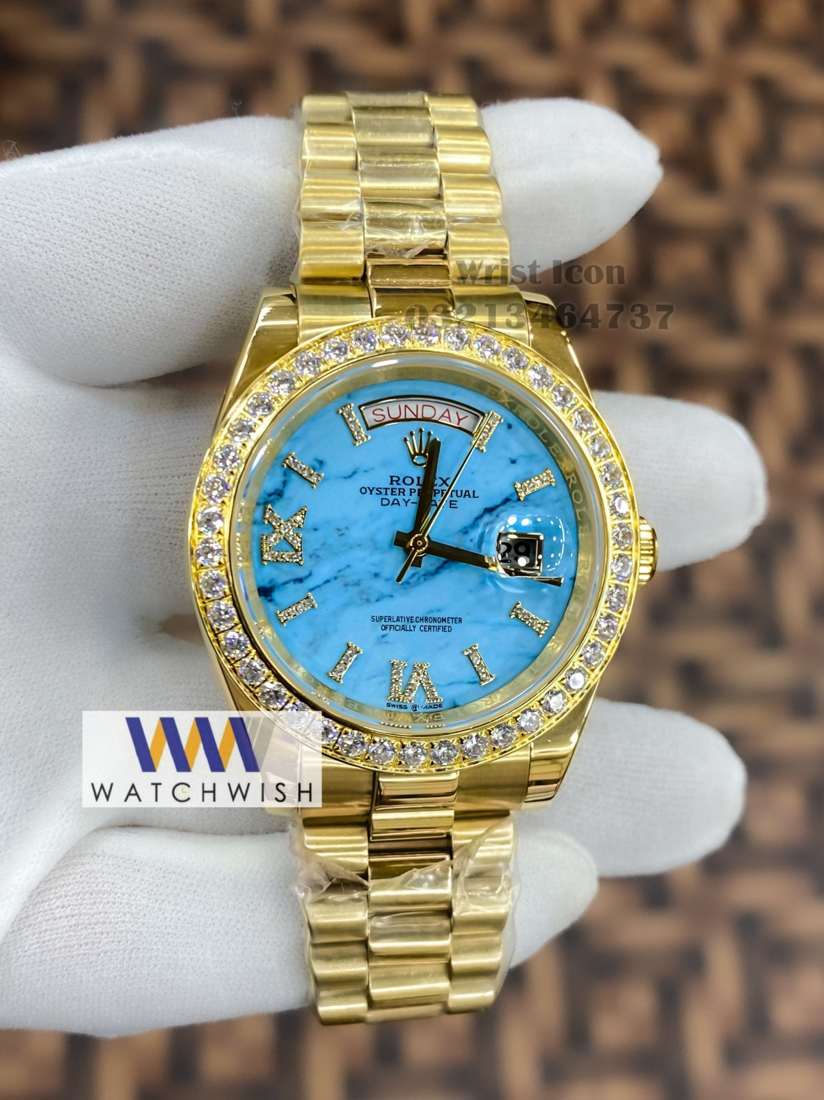 ZR Factory Yellow Gold With Blue Dial Automatic 40mm Watch