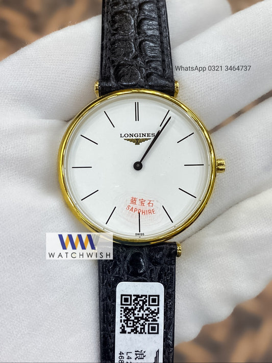 New Collection Yellow Gold With White Dial Watch For Men