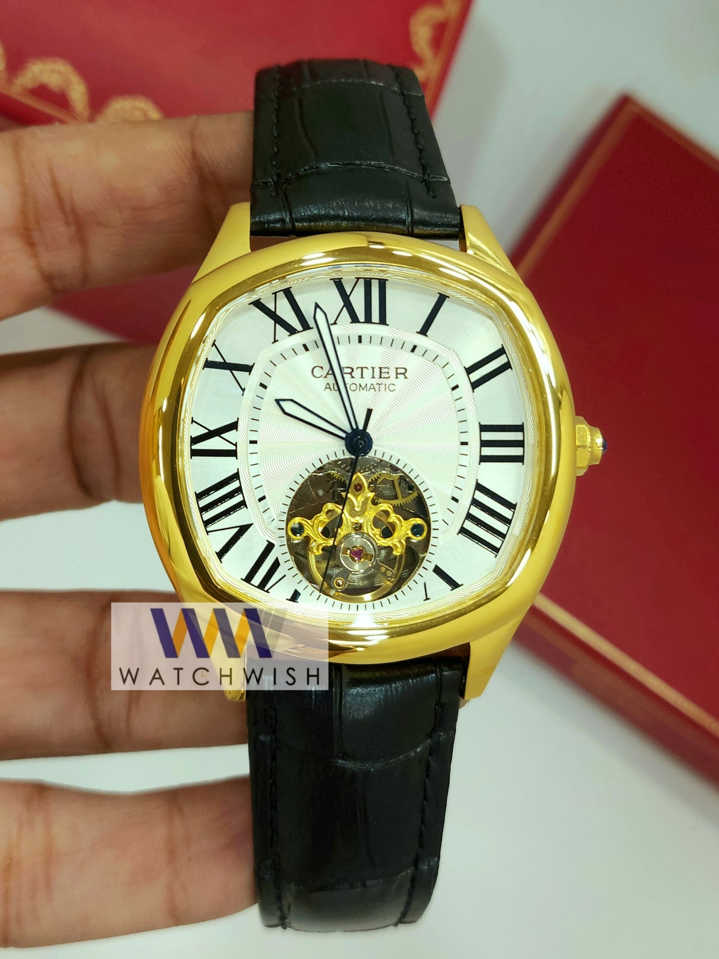 New Collection Yellow Gold With White Dial Watch For Men