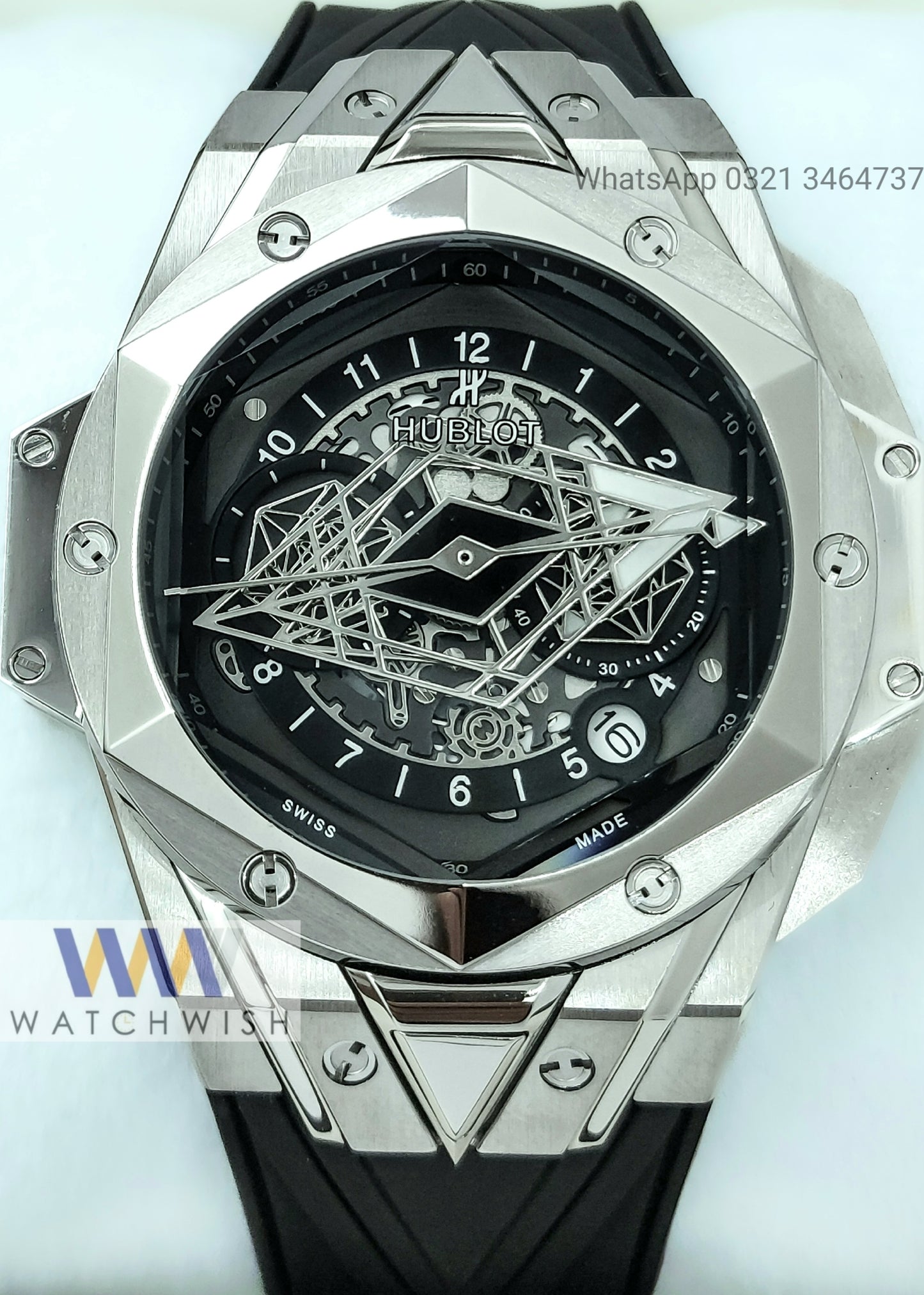 Exclusive Collection Silver With Black Dial Branded Watch For Men