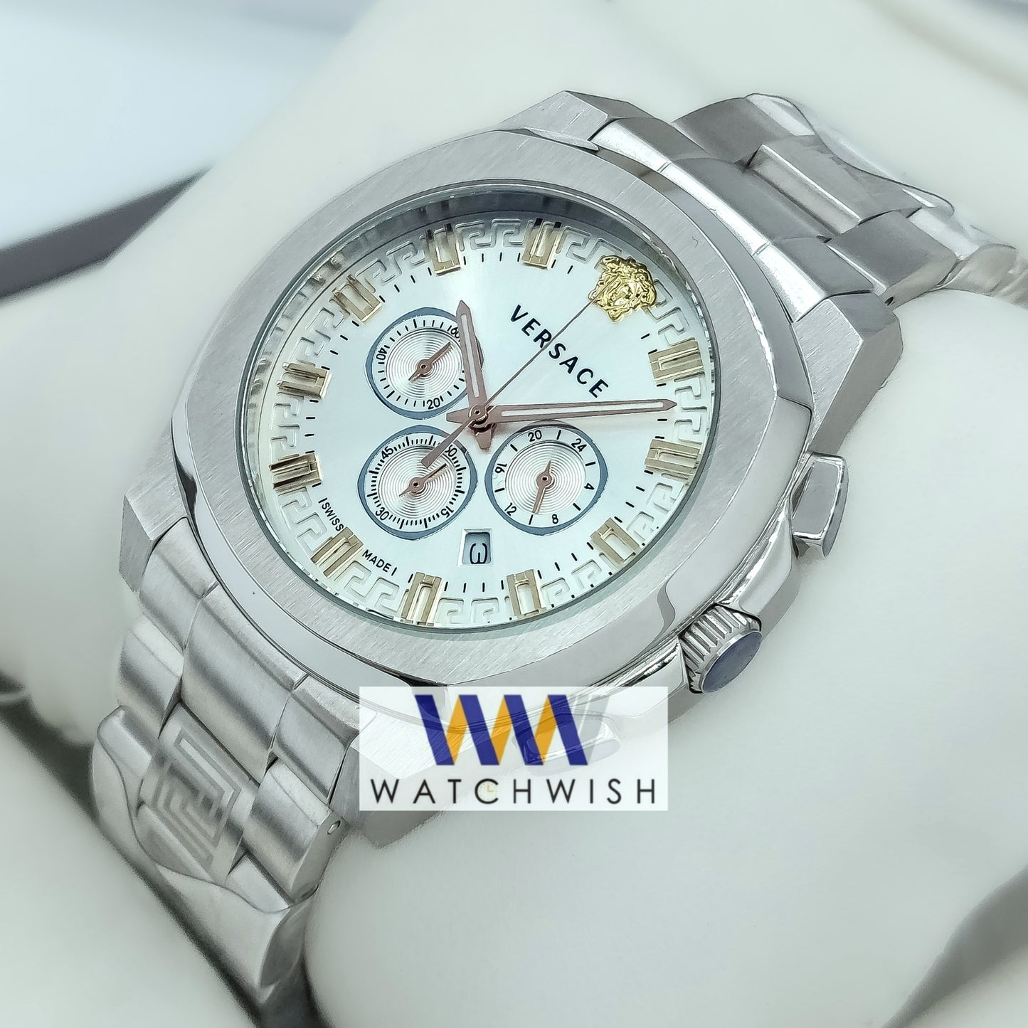 New Collection Silver With Silver Dial Chronograph Watch