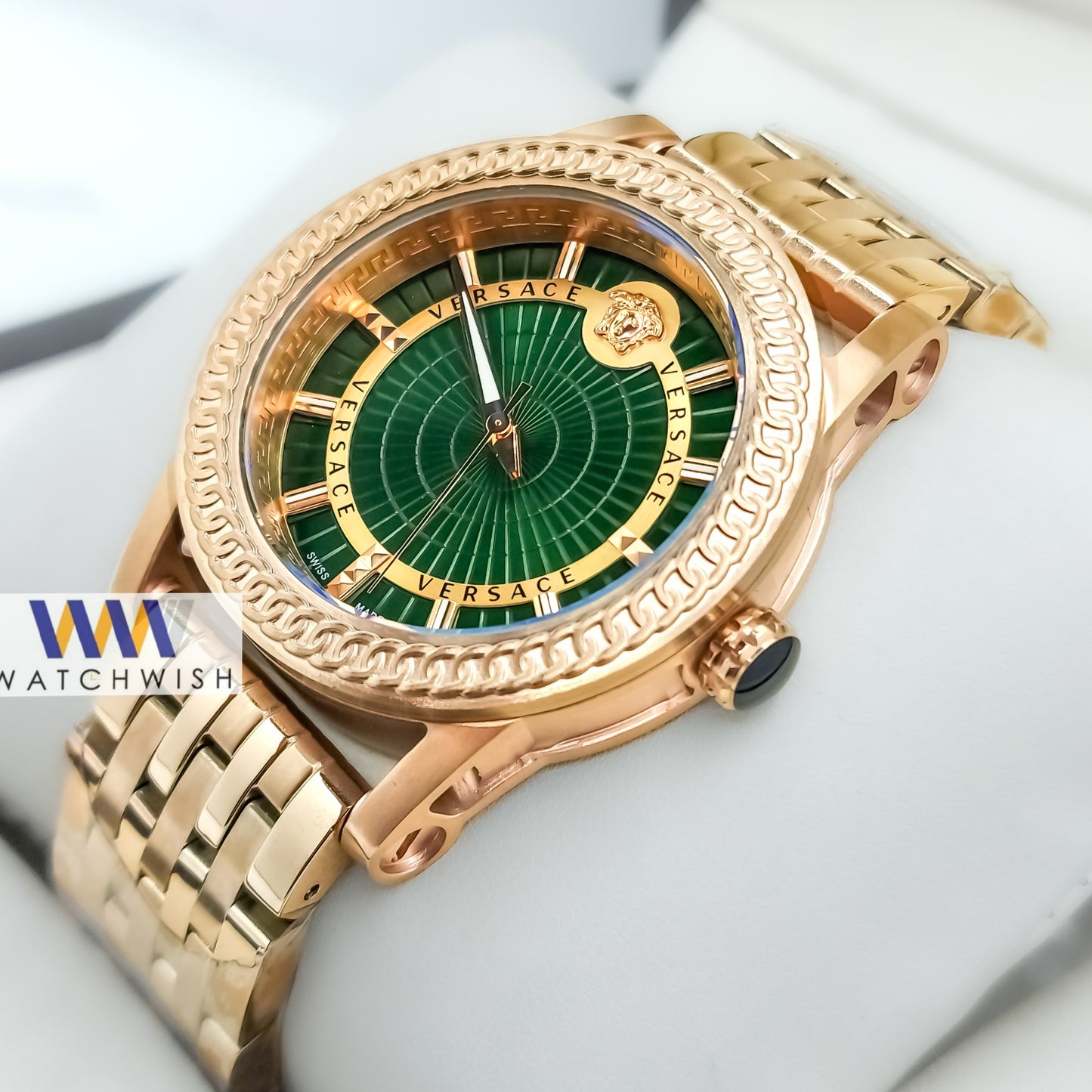 New Collection Yellow Gold With Green Dial Watch