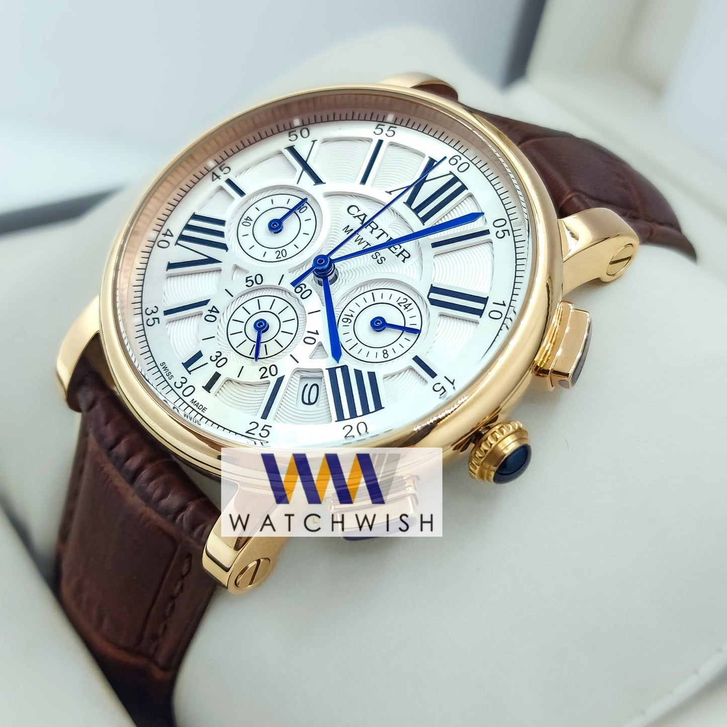 New Collection Rose Gold With White Dial Watch For Men