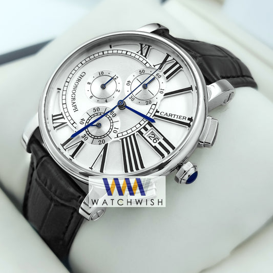 New Collection Silver With White Dial Watch For Men