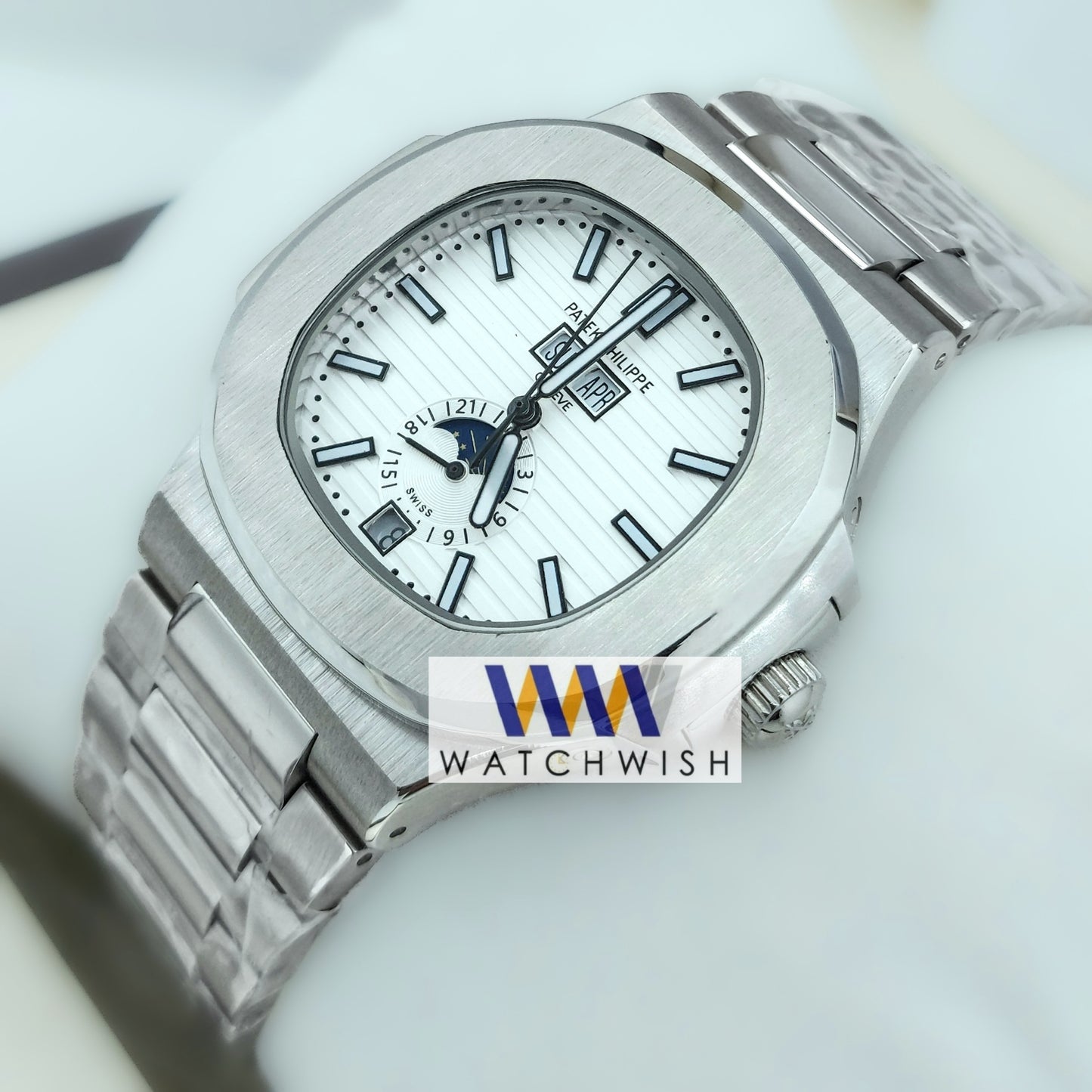 New Collection Silver With White Dial Automatic Watch