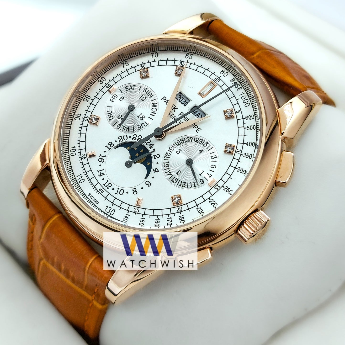 New Collection Rose Gold With Silver Dial Automatic Watch