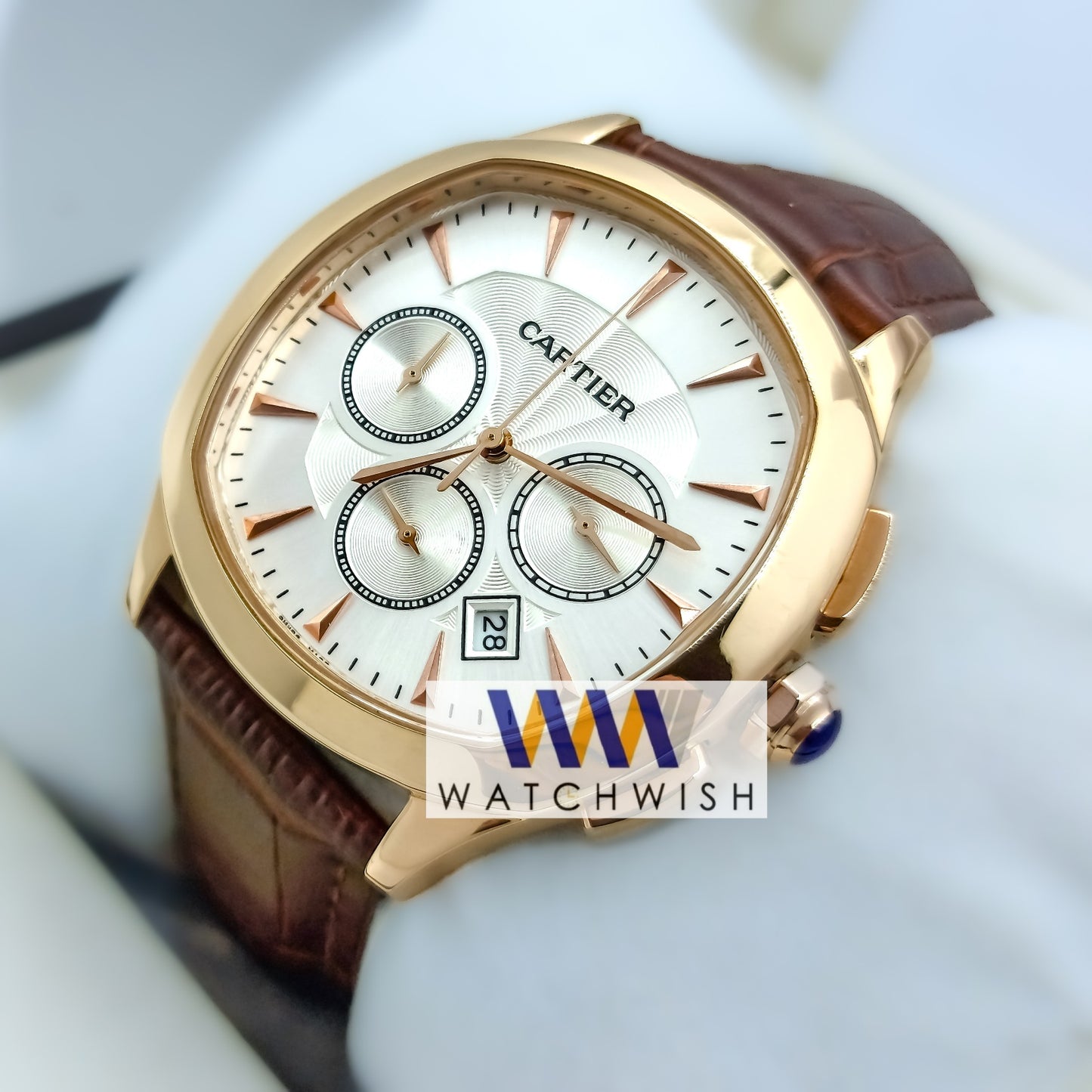 New Collection Rose Gold With White Dial Watch For Men