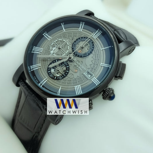 New Collection Matt Black With Grey Dial Watch For Men