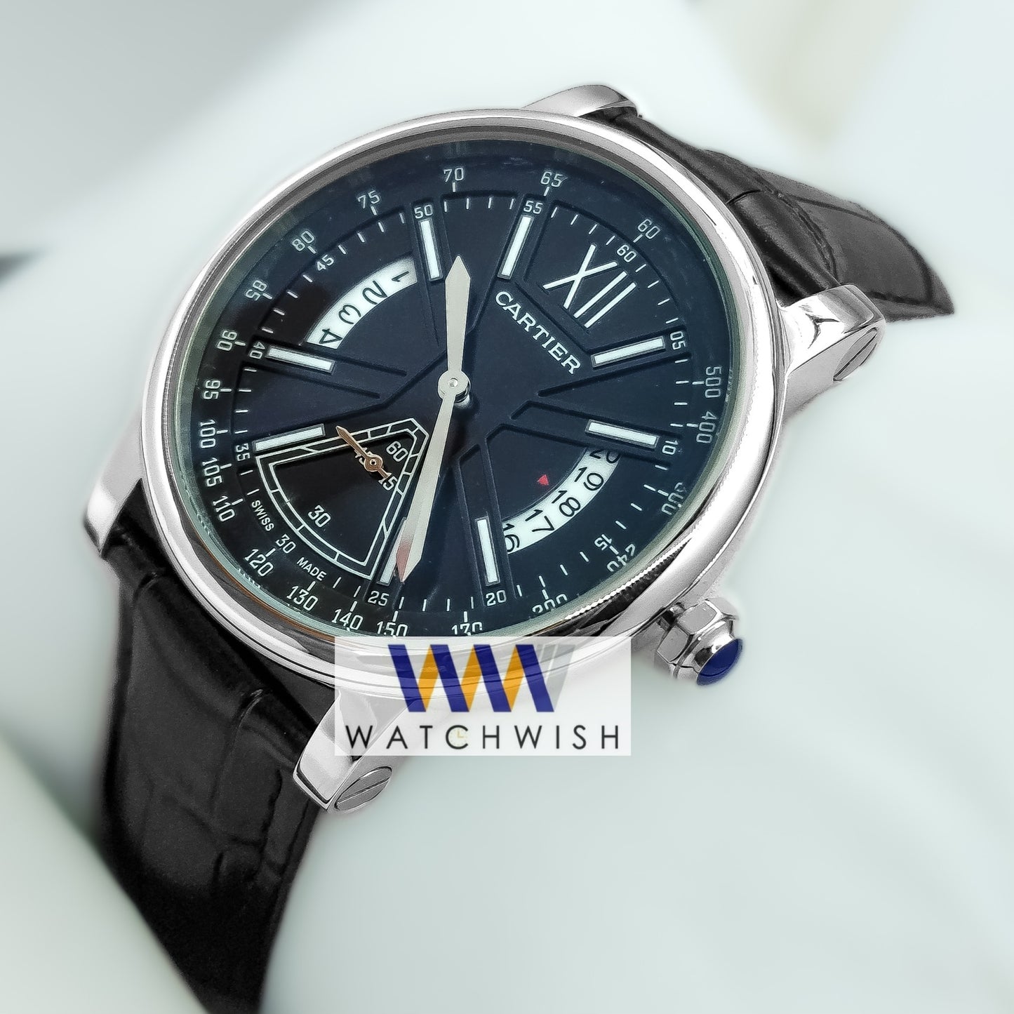 New Collection Silver With Black Dial Watch For Men