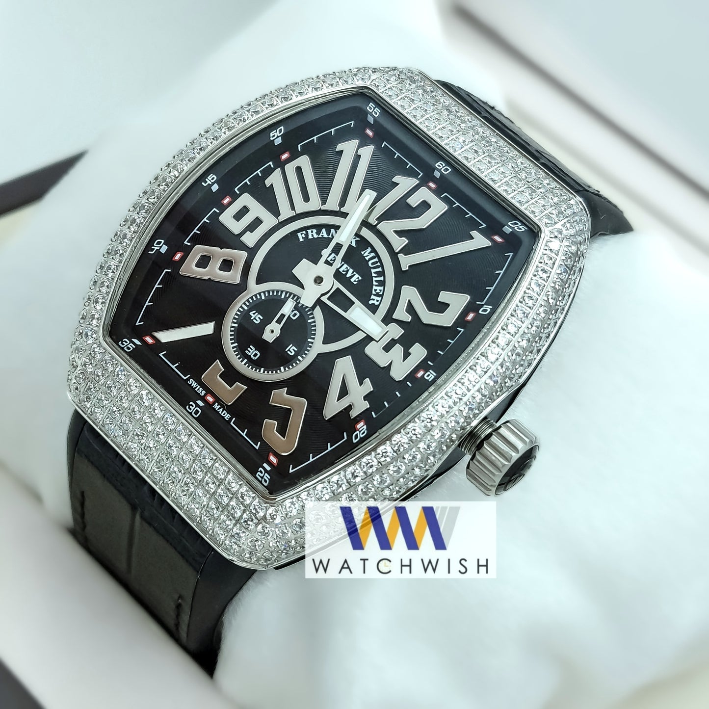 Exclusive Collection Silver Full Stone Automatic Watch For Men
