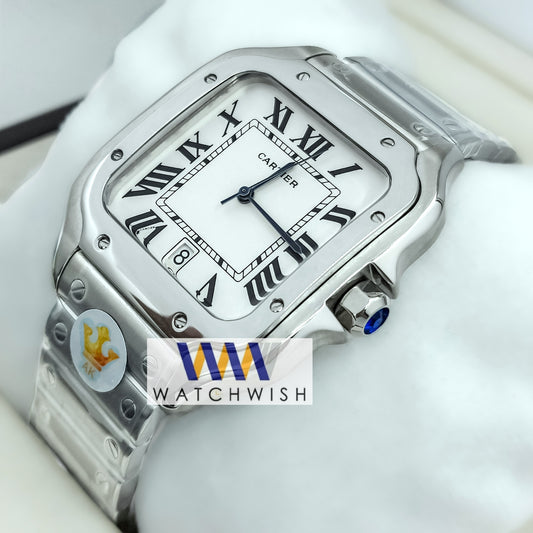 New Collection Silver With White Dial Automatic Watch For Men