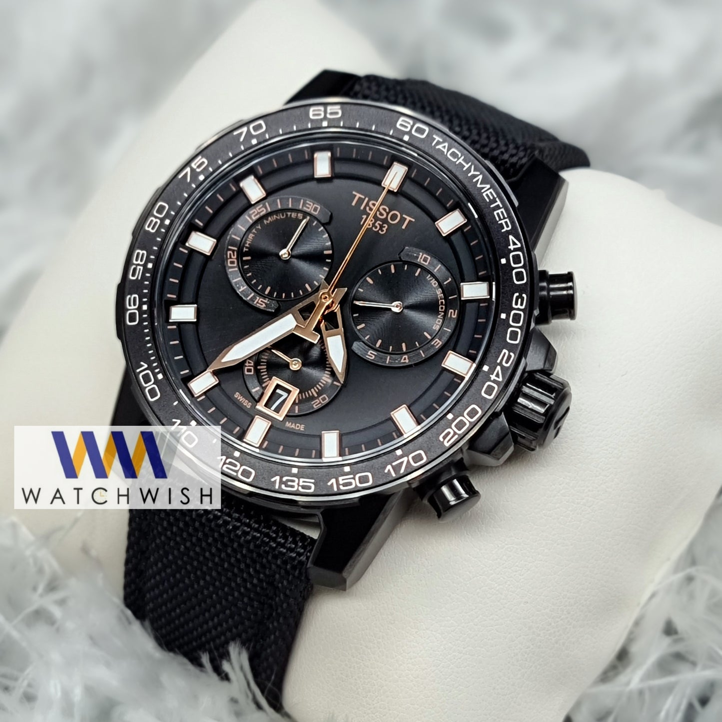 New Collection Black With Black Dial Chronograph Watch