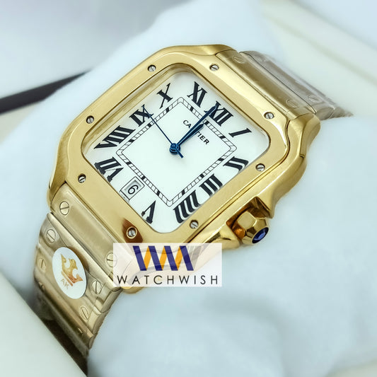 New Collection Rose Gold With White Dial Watch For Men