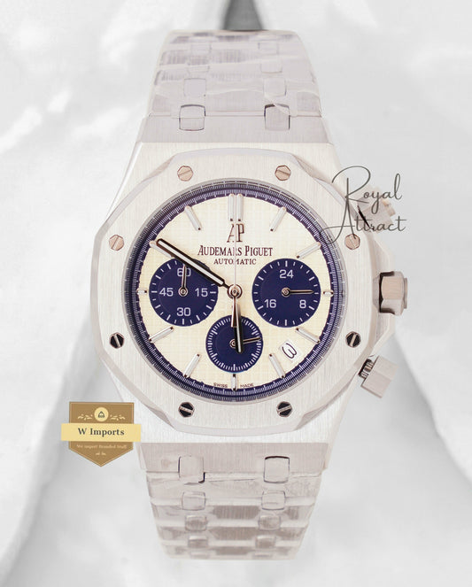 Latest Collection Chronograph Silver With Sun dust Dial Chain Watch
