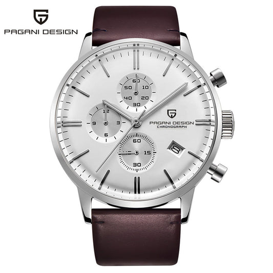 Pagani Design Time Walker Brown Strap Chronograph Men's Watch 2720