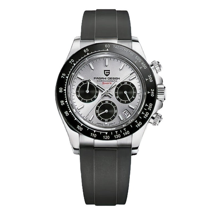 Pagani Design Black Pvc Strap Pd-1664