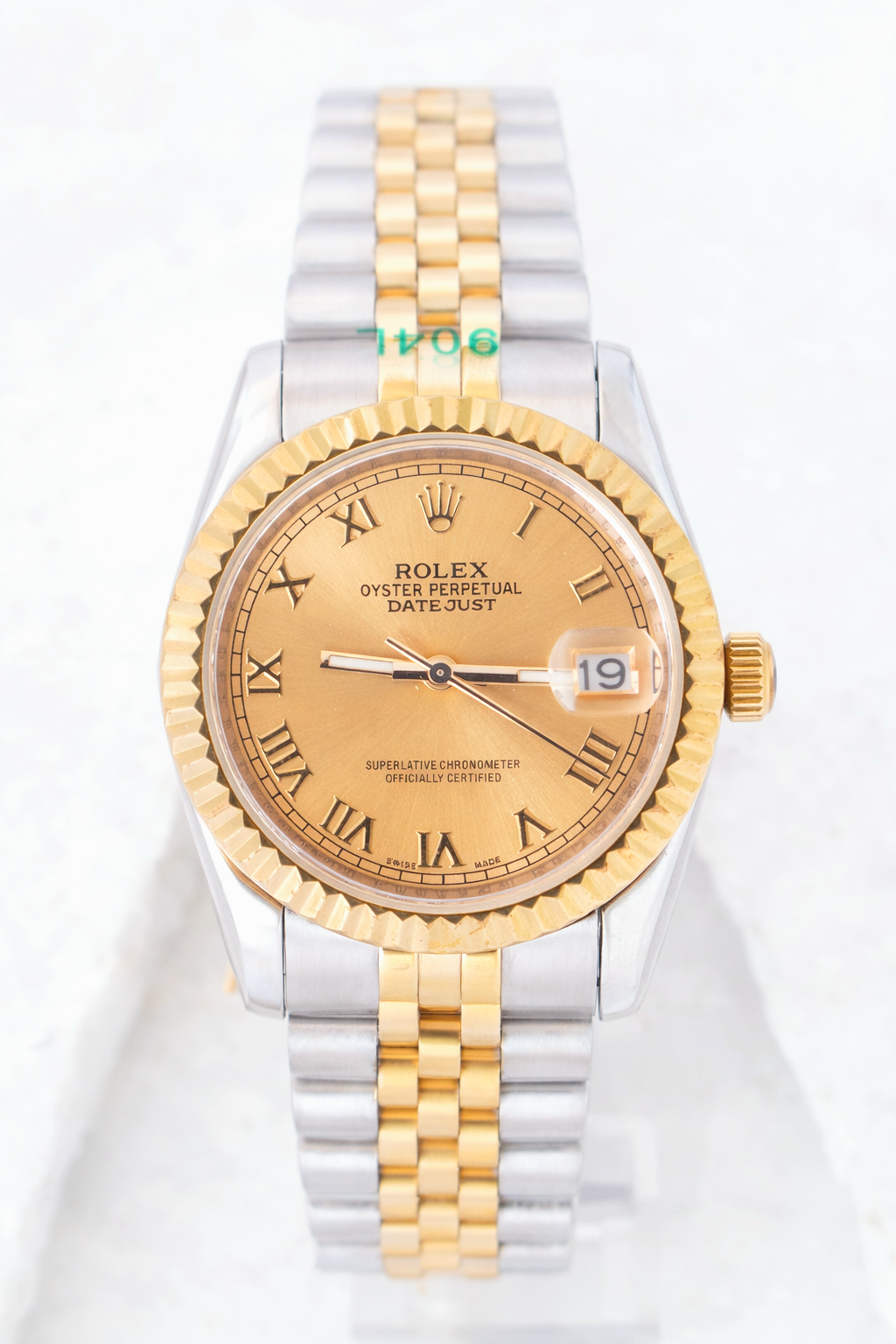 Latest Collection 36 Two Tone Yellow Gold With Golden Dial Fluted Bezel Automatic Watch Zr Factory