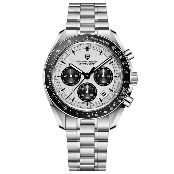 Pagani Design Men's Chain Watches Quartz Chronograph | Pd-1701 white dial Panda
