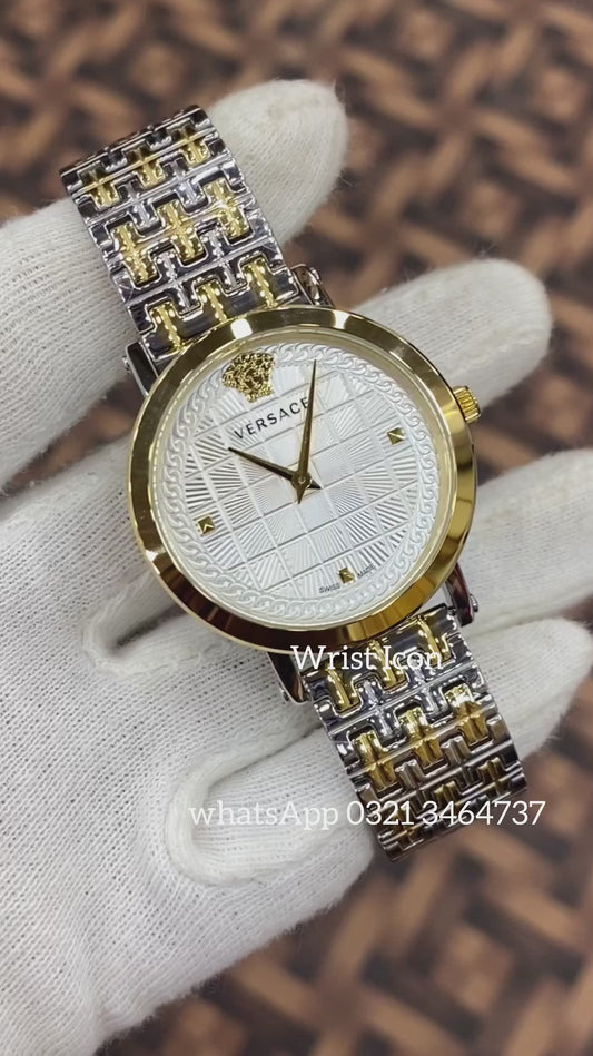 Ladies Collection Two Tone With White Dial Watch