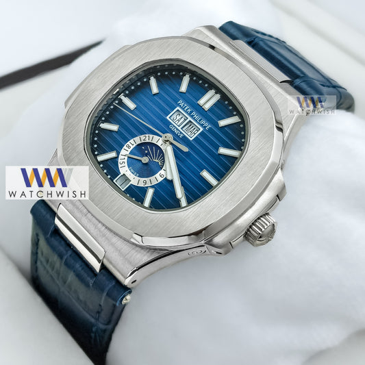 New Collection Silver With Blue Dial Automatic Watch