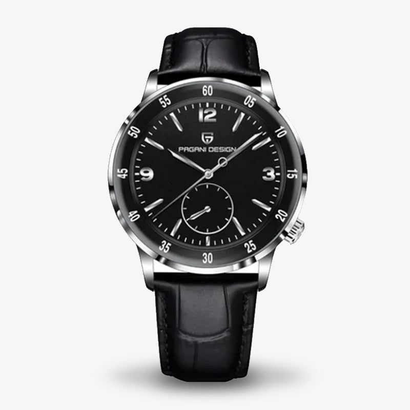 Pagani Design Pd-1790 Black Strap And Dial For Men's Watch