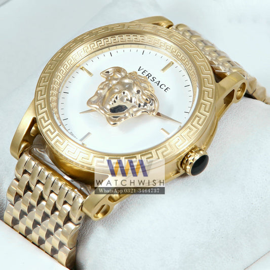 Exclusive Collection Yellow Gold  with White Dial Watch