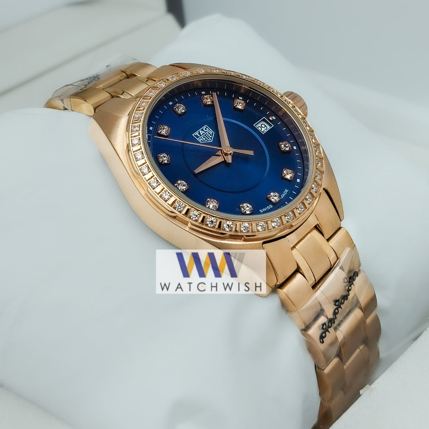 Ladies Collection Rose Gold With Blue Dial Ladies Branded Watch