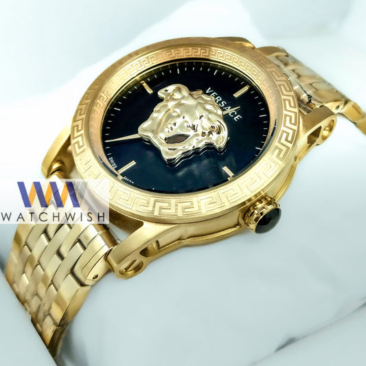 New Collection Yellow Gold with Black Dial Watch