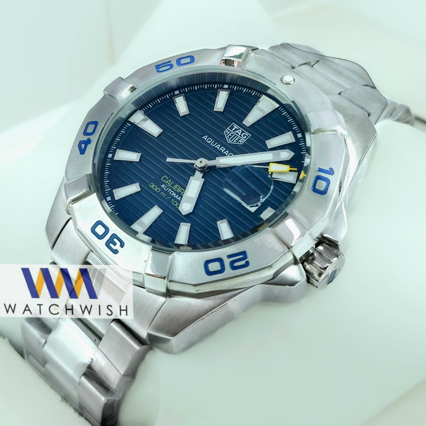 New Collection Silver With Blue Dial Automatic Watch