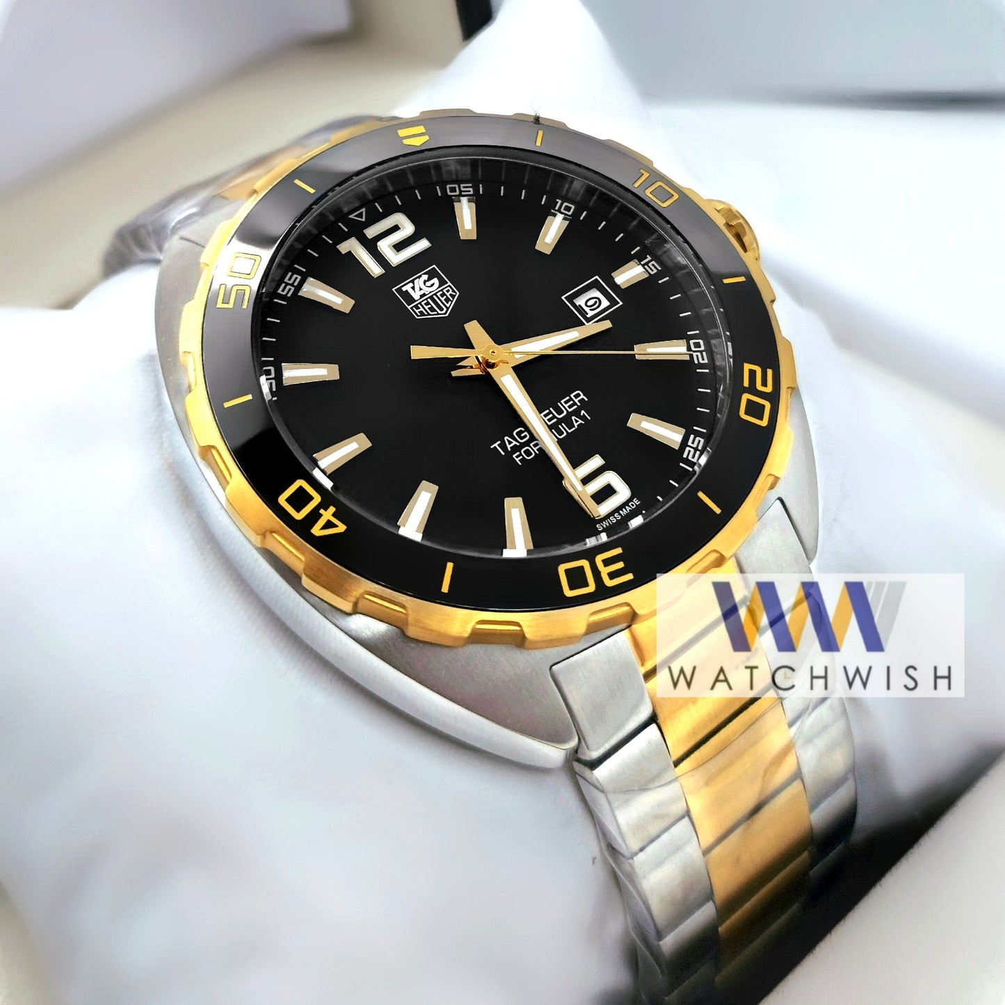 Exclusive Collection Two Tone With Black Dial Automatic Watch