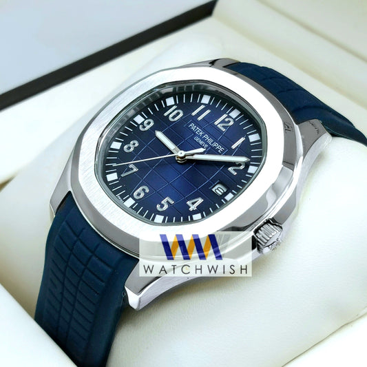 New Collection Silver With Blue Dial Automatic Watch