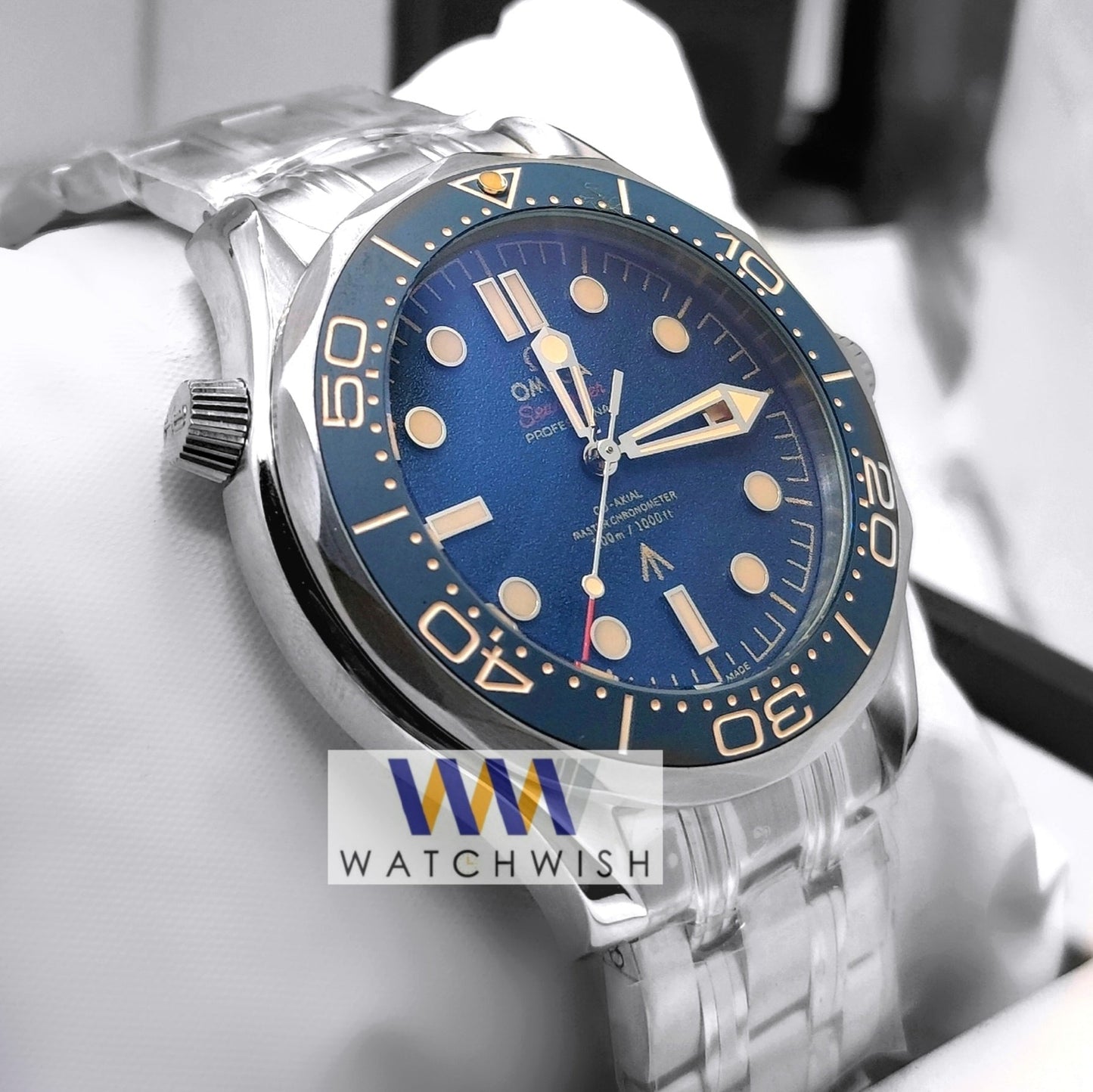 New Collection Silver With Blue Dial Automatic Watch