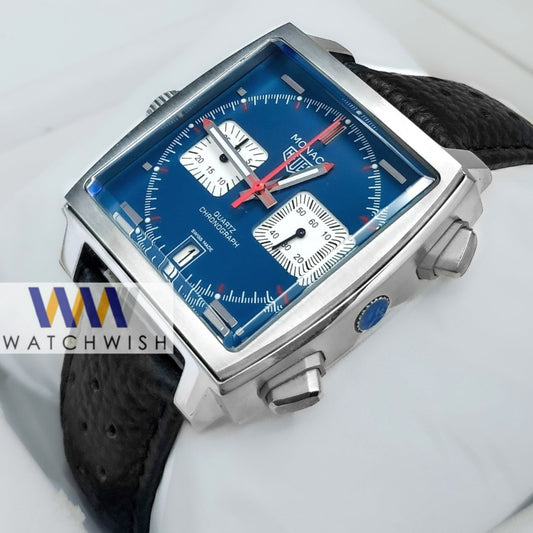 New Collection Silver With Blue Dial Chronograph Watch