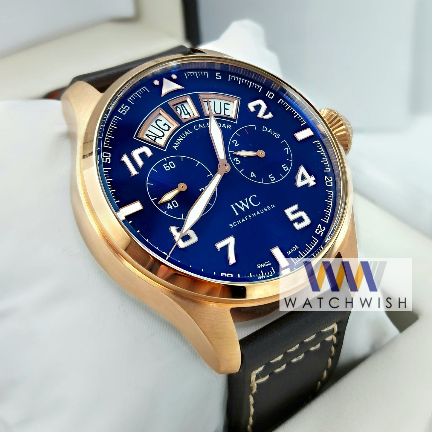 New Collection Rose Gold With Blue Dial Automatic Watch For Men