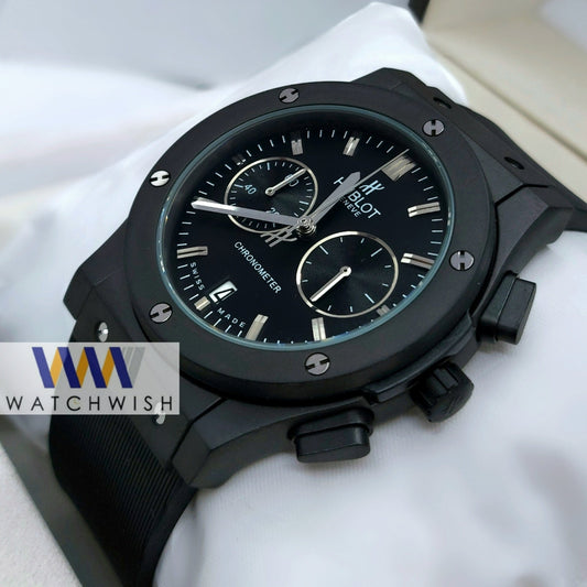 New Collection Full Black Chronograph Branded Watch